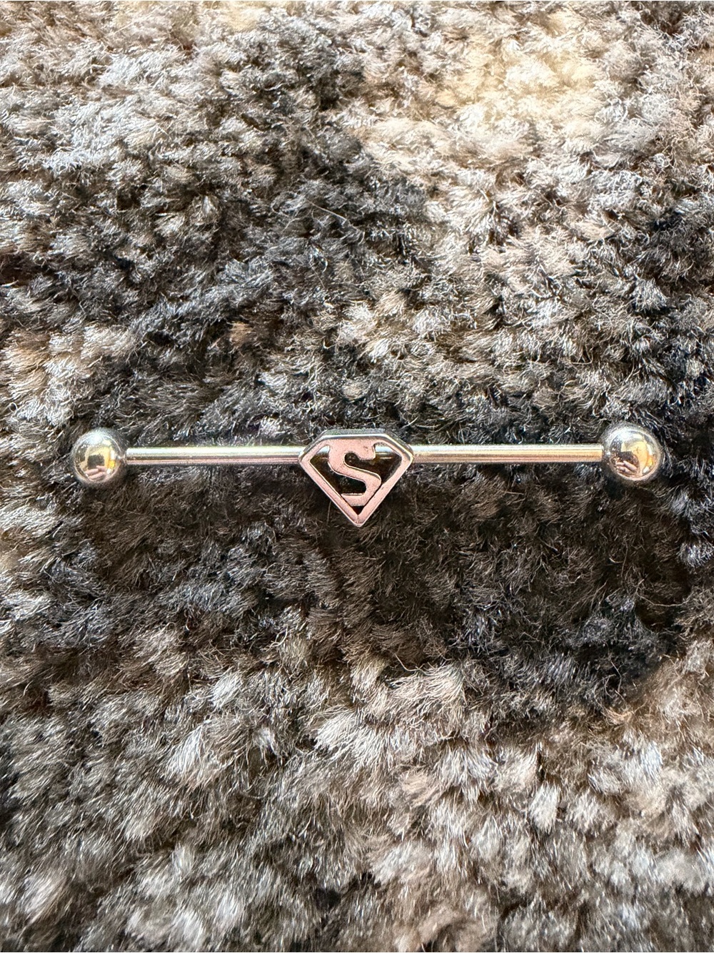 Silver Superman Industrial Barbell